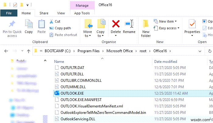 Vị trí Outlook.exe trên Windows 10 ở đâu? 