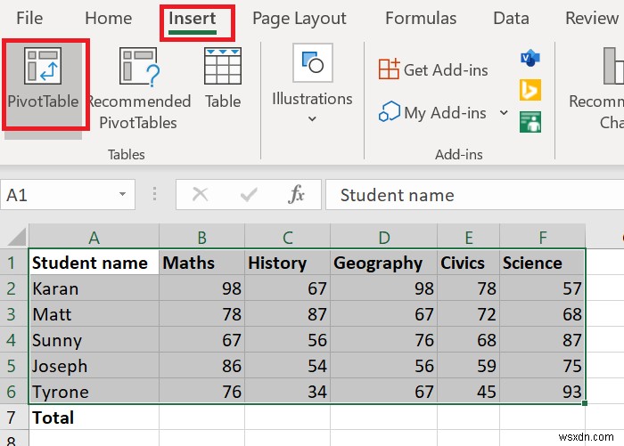Cách tạo Bảng tổng hợp và Biểu đồ tổng hợp trong Excel 