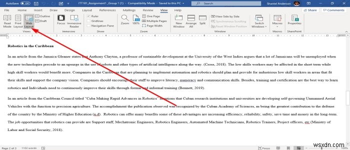 Cách áp dụng các Dạng xem khác nhau cho Tài liệu trong Microsoft Word 