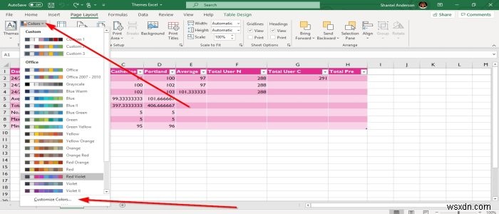 Cách thêm hoặc thay đổi Chủ đề cho Sổ làm việc trong Excel 