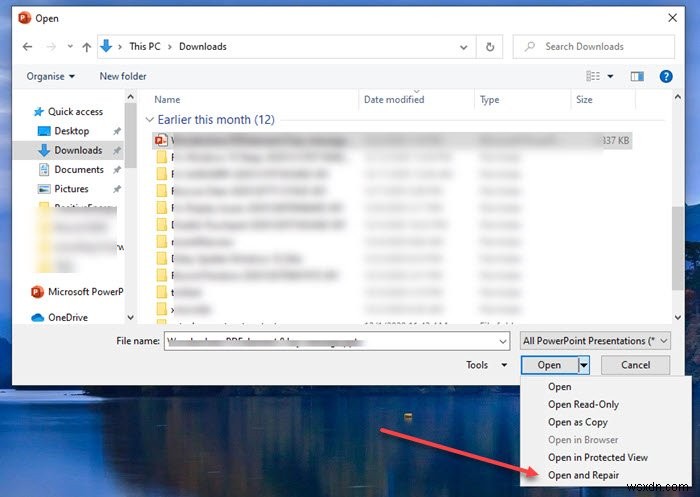 Cách sửa tệp PowerPoint bị hỏng 