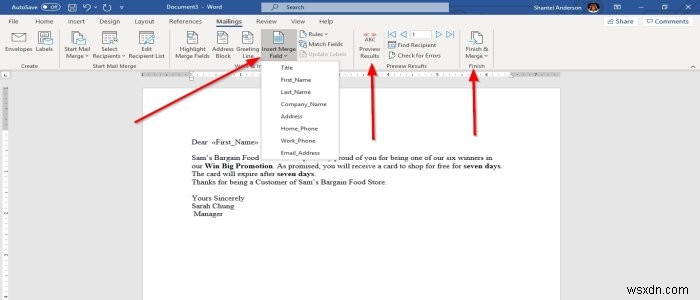 Cách sử dụng Kết hợp Thư cho Thư trong Microsoft Word 