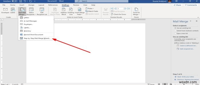 Cách sử dụng Kết hợp Thư cho Thư trong Microsoft Word 