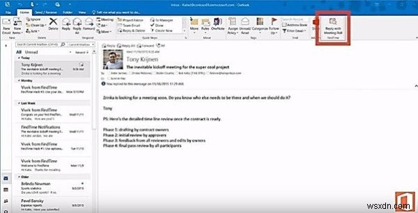 Cách sử dụng Microsoft FindTime để lên lịch họp nhanh hơn trên Outlook 
