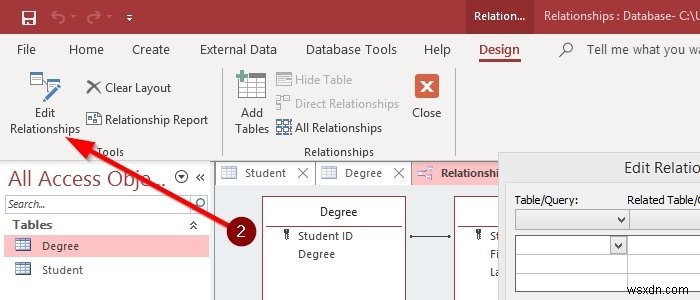 Cách tạo, chỉnh sửa và xóa mối quan hệ bảng trong Microsoft Access 