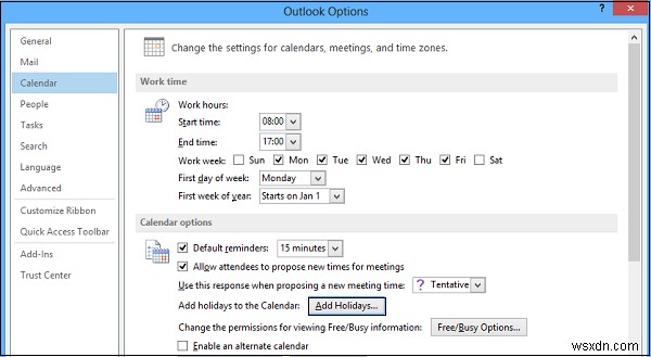 Cách tạo và thêm Ngày lễ vào Lịch Outlook