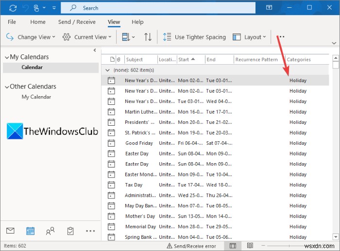 Cách tạo và thêm Ngày lễ vào Lịch Outlook