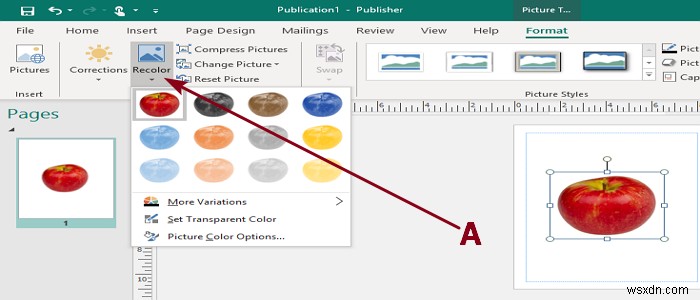 Thêm, di chuyển và sửa đổi hình ảnh hoặc hình ảnh trong Microsoft Publisher 
