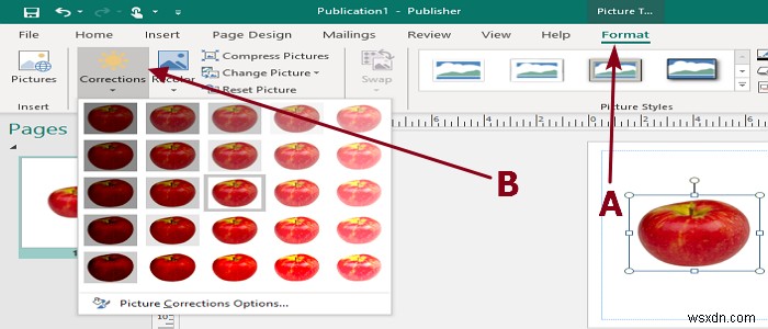 Thêm, di chuyển và sửa đổi hình ảnh hoặc hình ảnh trong Microsoft Publisher 