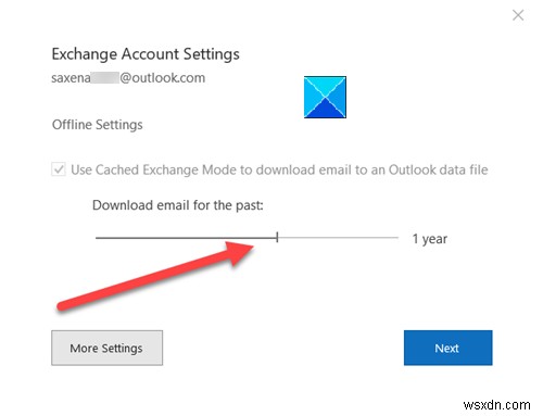 Chỉ một số email được đồng bộ hóa trong ứng dụng khách Outlook trên máy tính 