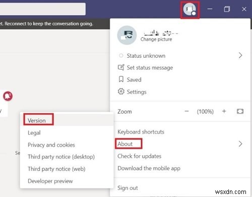 Microsoft Teams không tự động cập nhật 