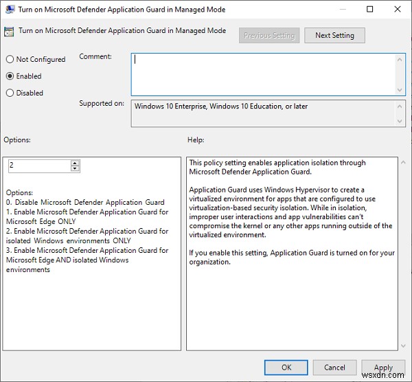 Bật hoặc tắt Trình bảo vệ ứng dụng của Microsoft Defender cho Office 
