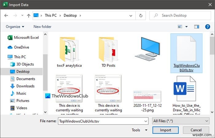 Cách mở tệp TSV trên PC chạy Windows 10 