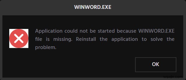 Sửa lỗi WINWORD.EXE trong ứng dụng Office Word trên Windows 11/10 