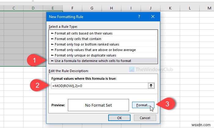 Cách áp dụng Màu cho Hàng hoặc Cột thay thế trong Excel 
