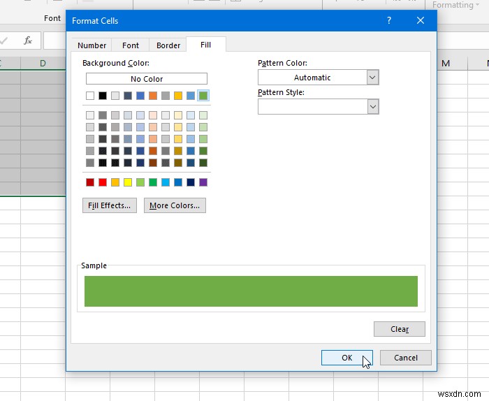 Cách áp dụng Màu cho Hàng hoặc Cột thay thế trong Excel 