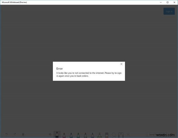 Microsoft Whiteboard không hoạt động trong Windows 11/10 