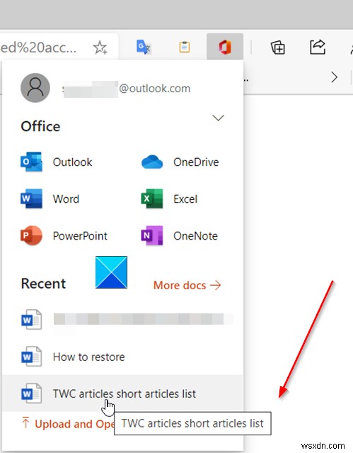 Cách mở tệp Office trong trình duyệt Chrome hoặc Edge 