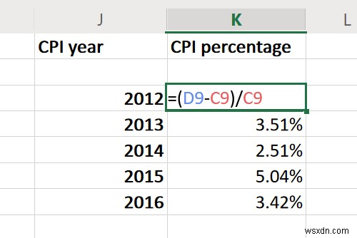 Cách tính Chỉ số giá tiêu dùng hoặc CPI trong Excel và tạo biểu đồ của nó 