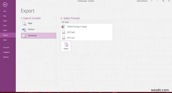 Cách xuất tệp OneNote, ghi chú, sổ ghi chép sang các định dạng khác nhau 