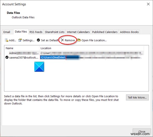 Cách xóa tệp dữ liệu .pst Outlook khỏi OneDrive 