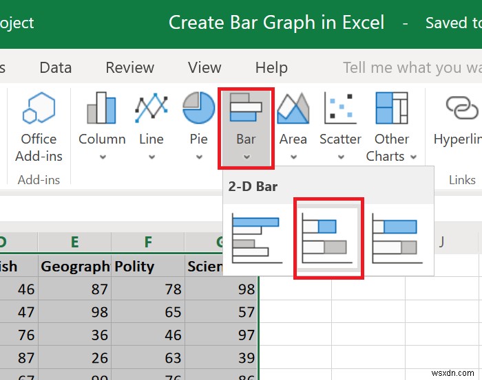 Cách tạo Biểu đồ Thanh hoặc Biểu đồ Cột trong Excel 