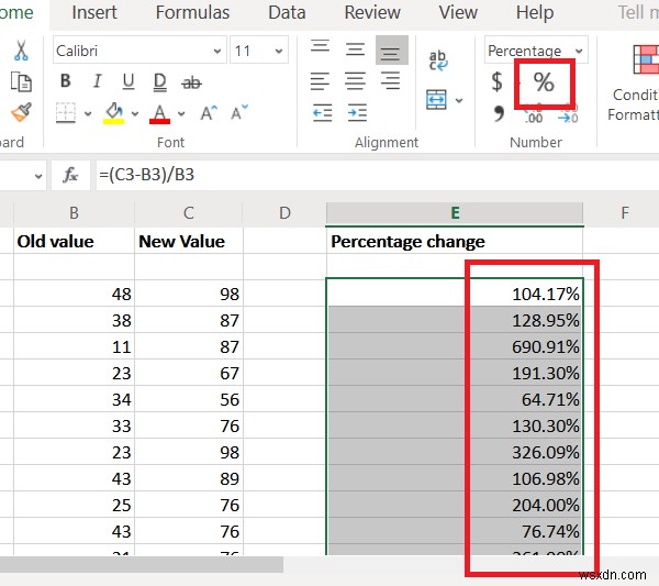 Làm cách nào để tìm phần trăm thay đổi trong Excel? 