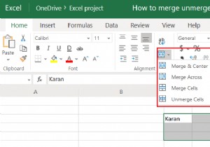 Cách hợp nhất và hủy hợp nhất ô trong Excel 