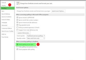 Cách tắt Kiểm tra chính tả trong OneNote trên Windows 11/10 