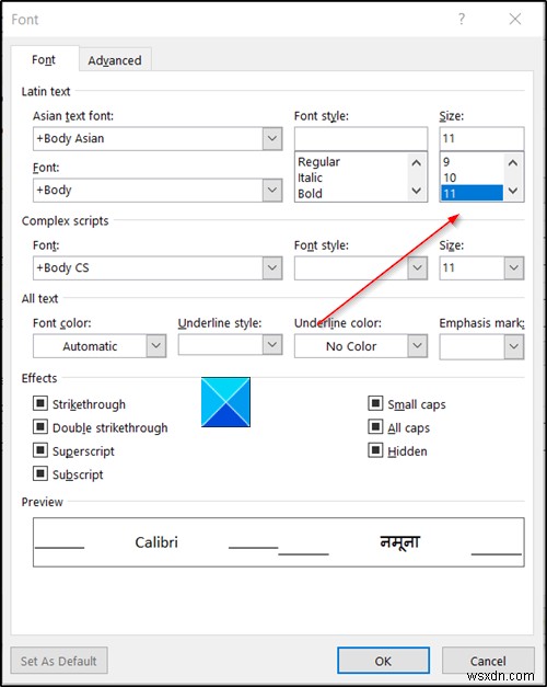 Kích thước phông chữ thay đổi khi trả lời email trong Outlook trong Windows 10 