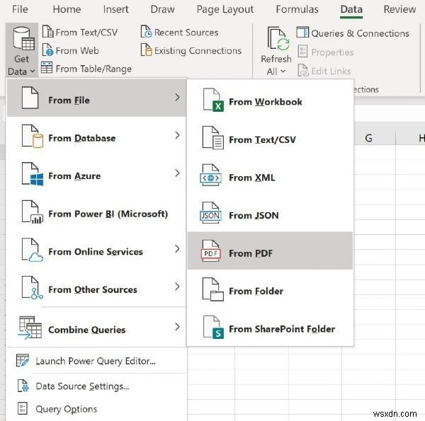 Cách sử dụng Trình kết nối dữ liệu PDF trong Excel để nhập dữ liệu PDF vào bảng tính 