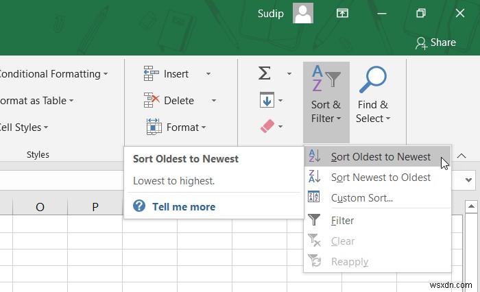 Cách sắp xếp dữ liệu theo ngày trong Excel 