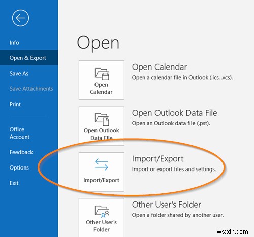 Cách sao lưu thư mục email Outlook vào màn hình Windows 10 