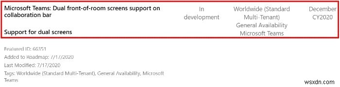 Microsoft Teams cho phép người dùng tham gia cuộc họp với hai màn hình 