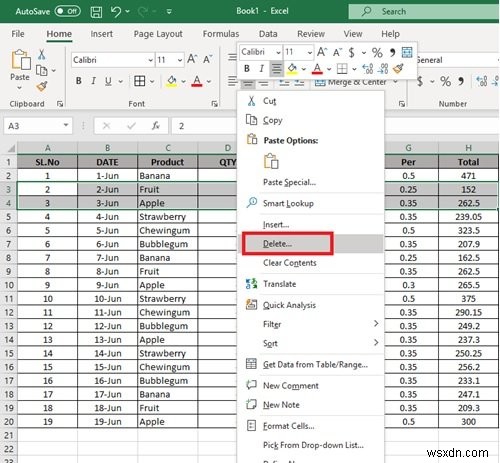 Cách xóa nhiều hàng trong Microsoft Excel trong một lần 