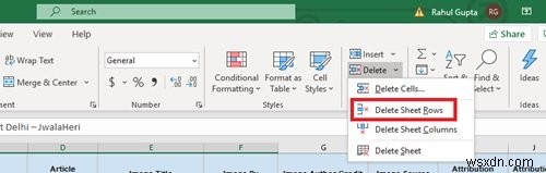 Cách xóa nhiều hàng trong Microsoft Excel trong một lần 