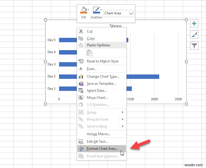 Cách khóa vị trí Biểu đồ trong bảng tính Excel 