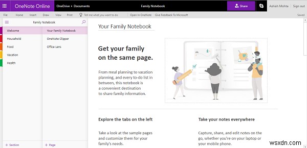Chia sẻ sổ ghi chép OneNote với gia đình của bạn bằng tính năng Gia đình của Microsoft 