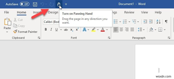 Cách bật và sử dụng Panning Hand trong ứng dụng Microsoft Office 