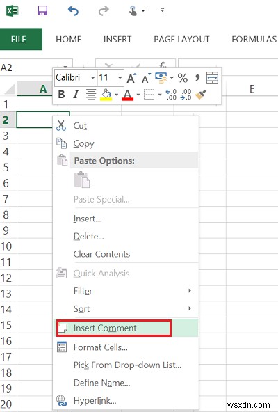 Cách chèn ảnh vào bình luận trong Excel 