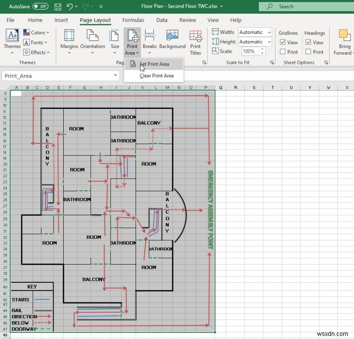 Cách sử dụng Excel để thiết kế Sơ đồ tầng đơn giản 