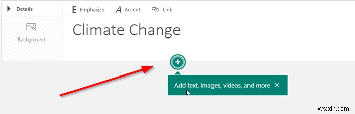 Cách thêm tệp Video và Âm thanh vào Microsoft Sway 