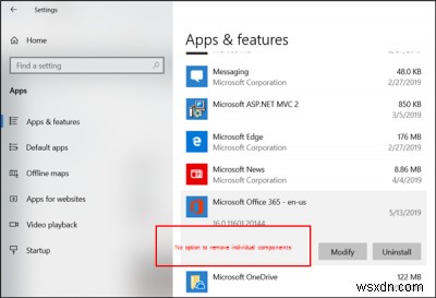 Cách gỡ cài đặt các ứng dụng Office riêng lẻ khỏi máy tính Windows 