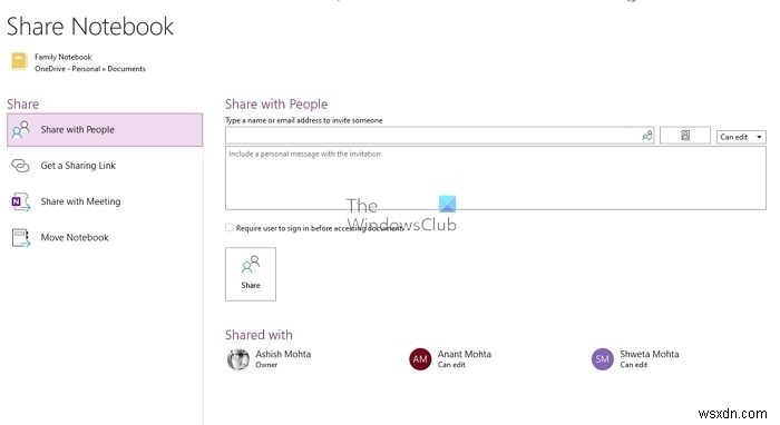 Cách chia sẻ Sổ tay OneNote của bạn trực tuyến 