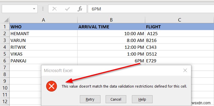 Cách áp dụng xác thực dữ liệu cho ô trong Microsoft Excel 