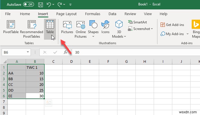 Cách chèn Biểu đồ động trong bảng tính Excel 