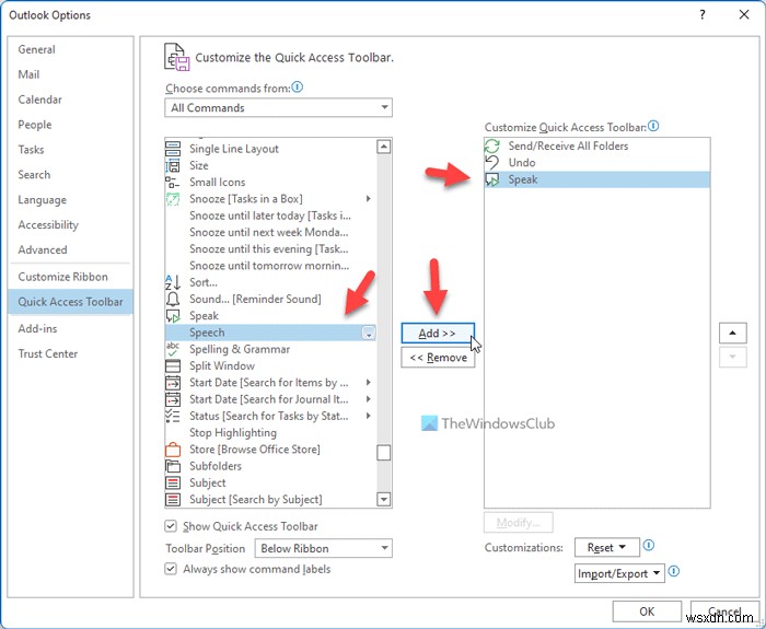 Làm cho Microsoft Outlook đọc email cho bạn 