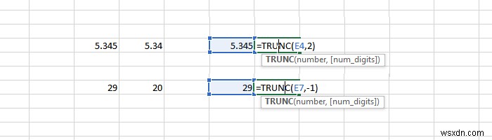 Cách sử dụng hàm TRUNC trong Microsoft Excel 