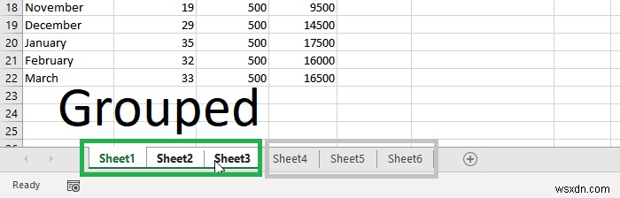 Cách nhóm các trang tính trong Excel 