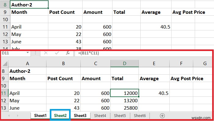 Cách nhóm các trang tính trong Excel 